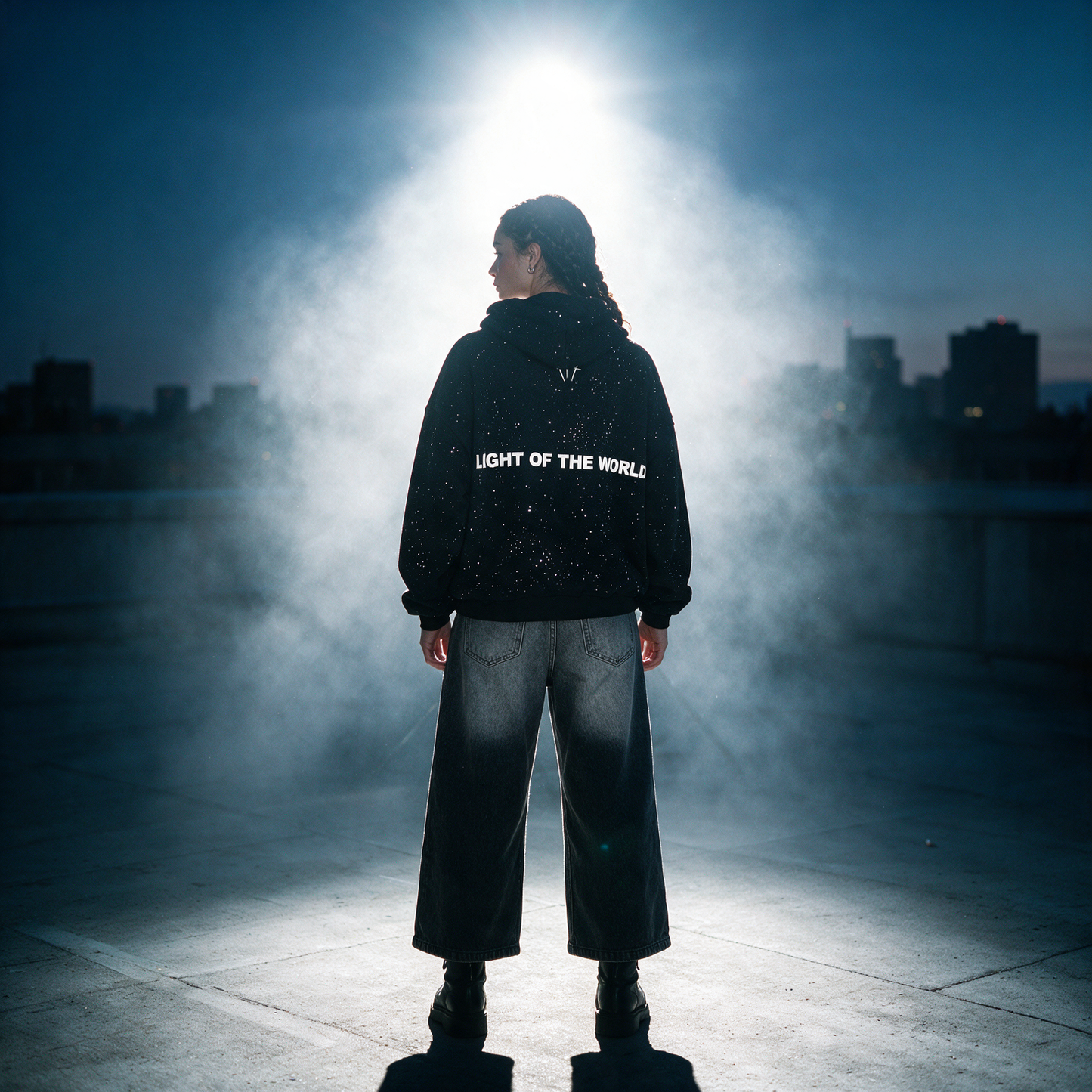 Jesus is the light rhinestone hoodie