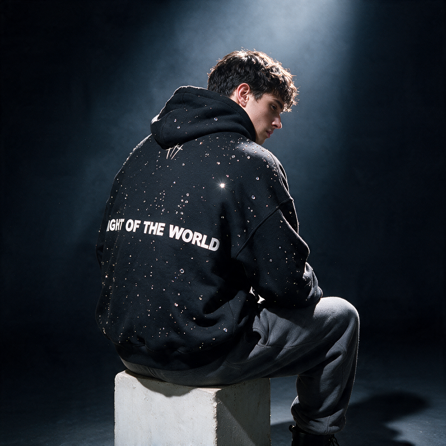 Jesus is the light rhinestone hoodie
