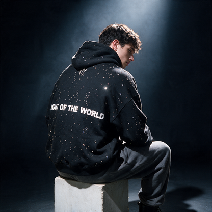 Jesus is the light rhinestone hoodie